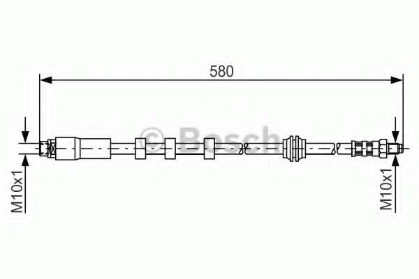 Шланг тормозной (передний) BMW 5 (E60/E61)/6 (E63/E64) 03-10 (555mm)