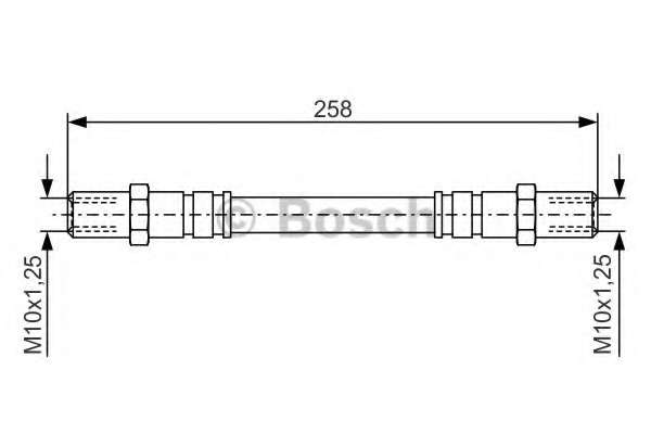 Шланг тормозной (задний) Lada Oka/Samara -13