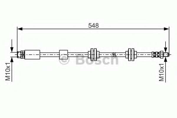 Шланг тормозной (передний) BMW 3 (E90) 05-11 (520mm) M47/N43/N47/N55