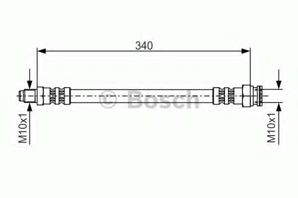 Шланг тормозной (передний) MB E-class (W124) 93-95 (L=340mm)