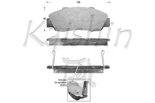 Комплект тормозных колодок, дисковый тормоз
