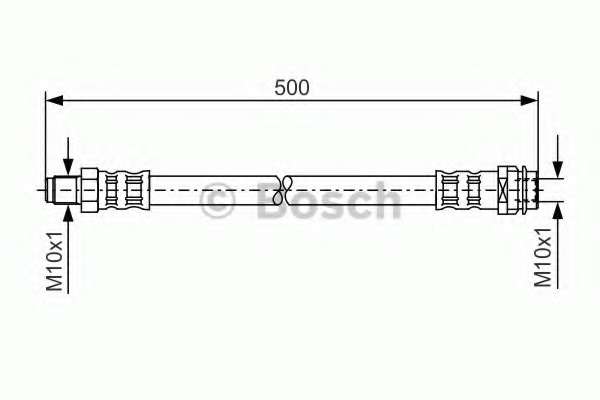 Шланг тормозной (передний) MB A-class (W169)/B-class (W245) 96- (475mm)