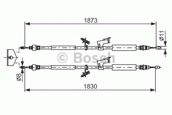 Трос, стояночная тормозная система