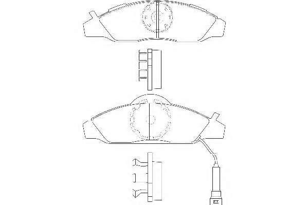 Комплект тормозных колодок, дисковый тормоз