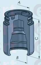 Поршень, корпус скобы тормоза