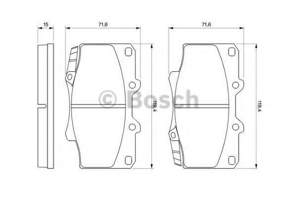 Комплект тормозных колодок, дисковый тормоз