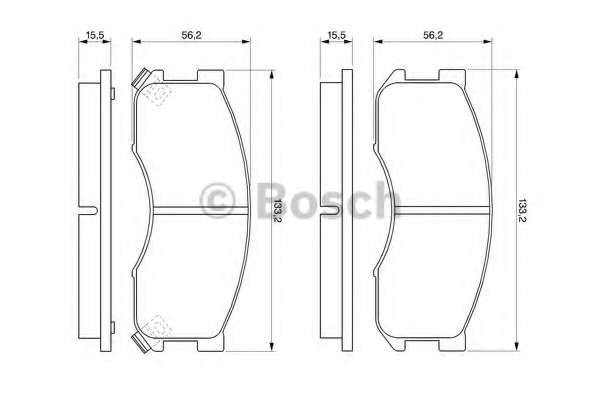 Комплект тормозных колодок, дисковый тормоз