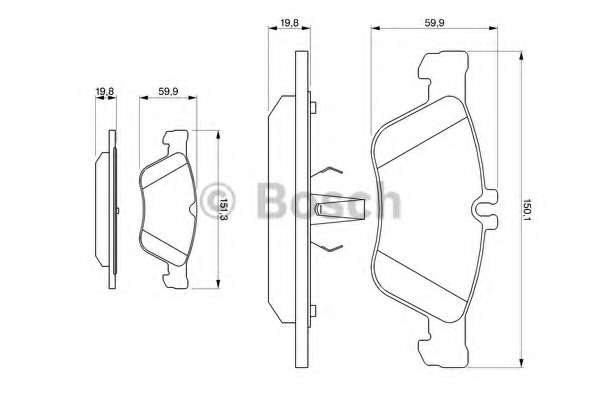 Комплект тормозных колодок, дисковый тормоз