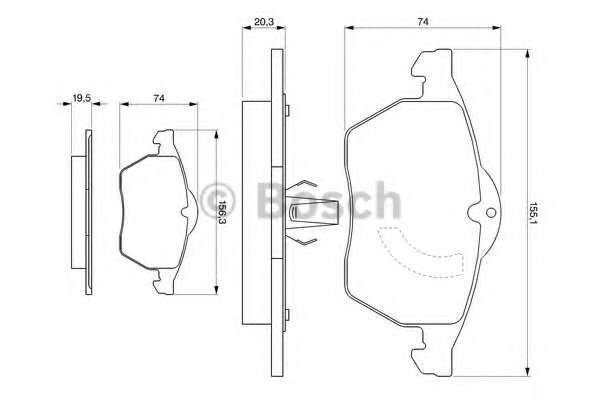Комплект тормозных колодок, дисковый тормоз