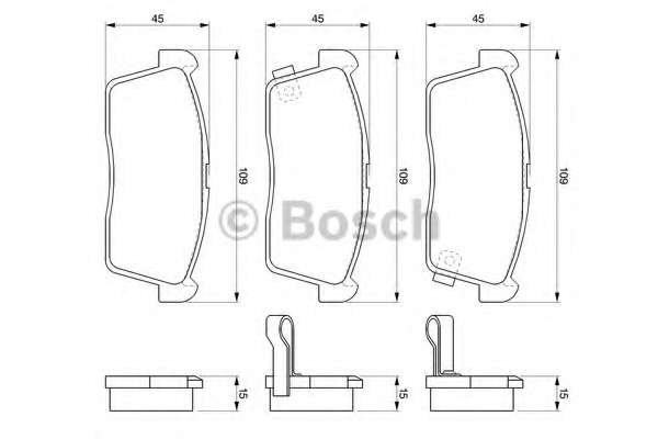 Комплект тормозных колодок, дисковый тормоз