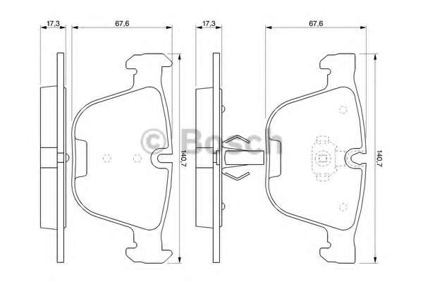 Комплект тормозных колодок, дисковый тормоз
