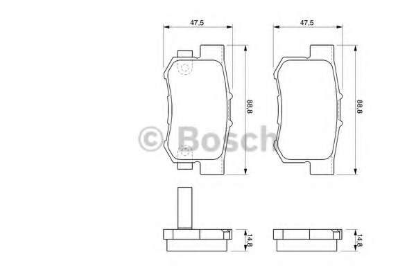 Комплект тормозных колодок, дисковый тормоз