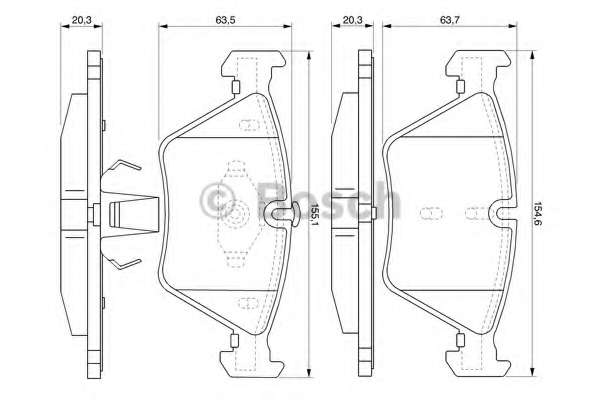 Комплект тормозных колодок, дисковый тормоз