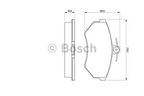 Колодки тормозные (передние) Audi A4 95-01/VW Golf III/IV -02/Caddy II -04