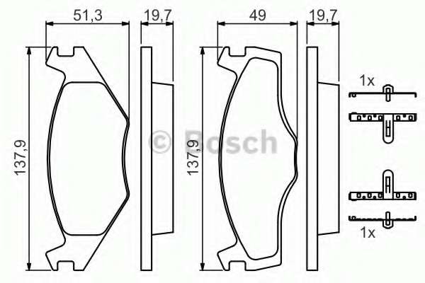 Колодки тормозные (передние) Seat Cordoba/Ibiza/Toledo 93-02/VW Caddy/Passat B2-B4 79-92/Golf 74-99