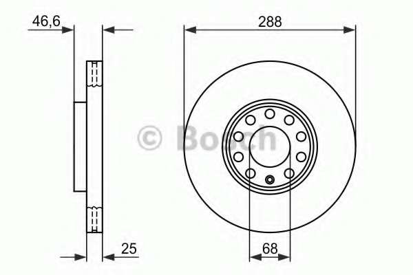 Диск тормозной (передний) Skoda Superb/VW Passat (288x24.9)