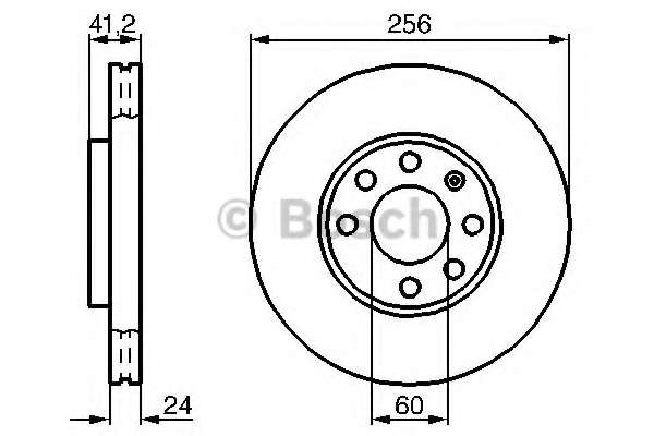 Диск тормозной (передний) Opel Astra 98-09 (255.9x23.9)