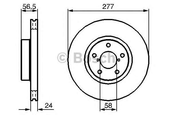 Диск тормозной (передний) Subaru Forester/Impreza/Legacy/Outback 97- (277x24) (вент.)