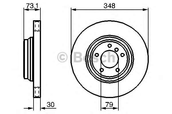 Диск гальмівний пер. BMW 3(E90) 06-11, X1(E84) 09-11