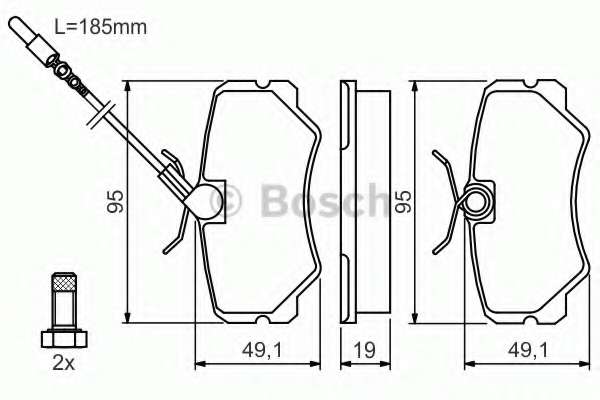 Колодки тормозные (передние) Peugeot 405 87-96