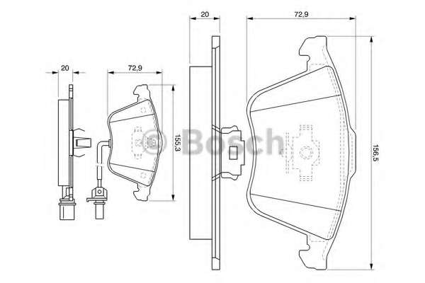 Колодки тормозные (передние) Audi A4/A6/A8 02-11 (Ate-Teves) (с датчиками)