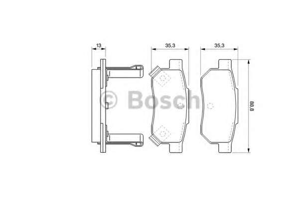 Комплект тормозных колодок, дисковый тормоз