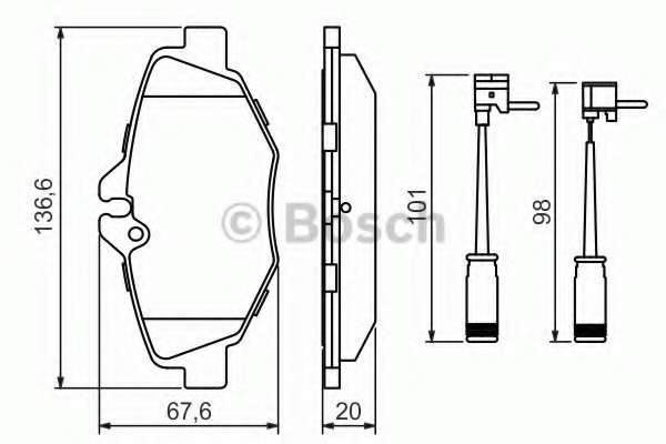 Гальмівнi колодки дисковi перед. DB W211 E-klasa 02- (з дат.)