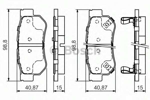 Комплект тормозных колодок, дисковый тормоз