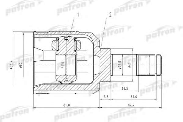 Шарнирный комплект, приводной вал