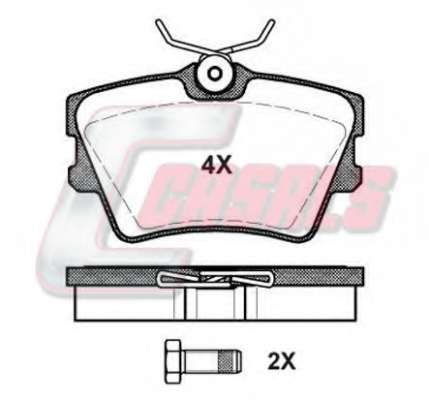 Комплект тормозных колодок, дисковый тормоз