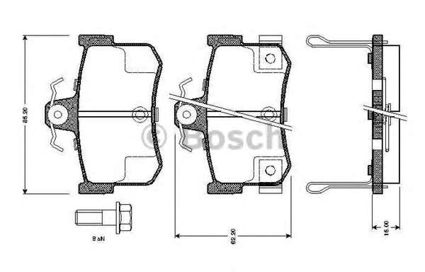 Комплект тормозных колодок, дисковый тормоз