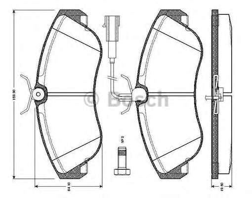 Комплект тормозных колодок, дисковый тормоз