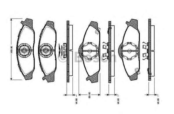 Комплект тормозных колодок, дисковый тормоз