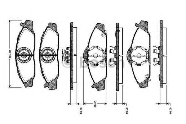 Комплект тормозных колодок, дисковый тормоз