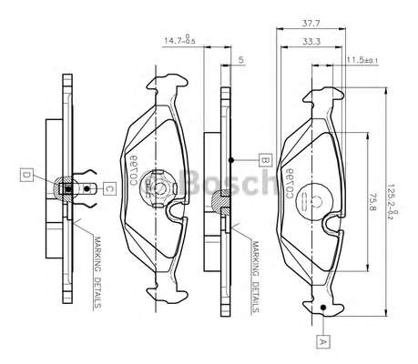 Комплект тормозных колодок, дисковый тормоз