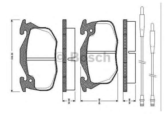 Комплект тормозных колодок, дисковый тормоз