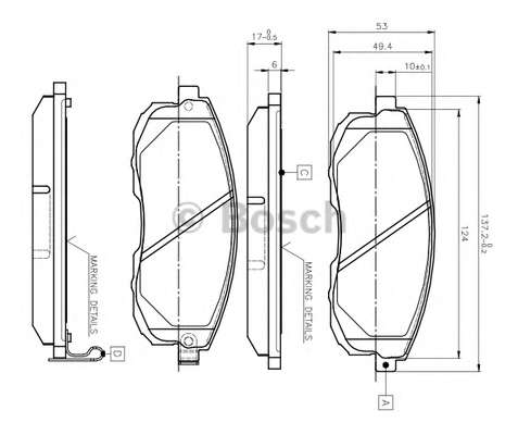 Комплект тормозных колодок, дисковый тормоз