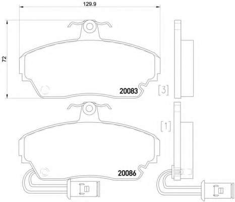 Комплект тормозных колодок, дисковый тормоз