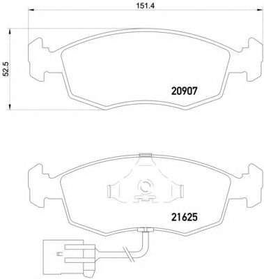 Комплект тормозных колодок, дисковый тормоз