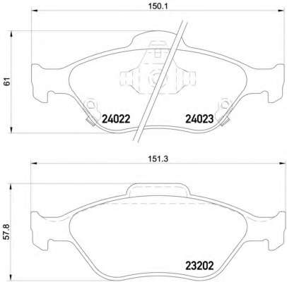 Комплект тормозных колодок, дисковый тормоз