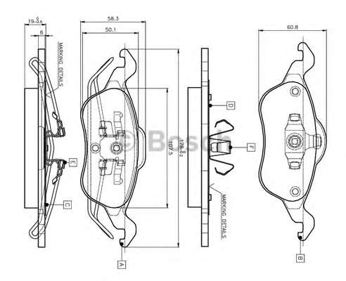 Комплект тормозных колодок, дисковый тормоз