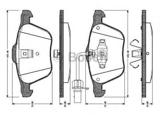 Комплект тормозных колодок, дисковый тормоз