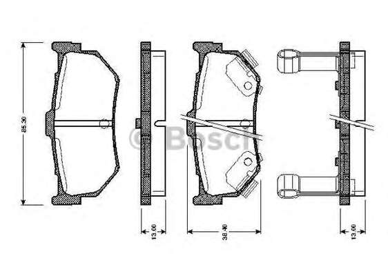 Комплект тормозных колодок, дисковый тормоз