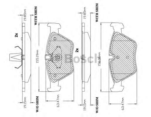 Комплект тормозных колодок, дисковый тормоз