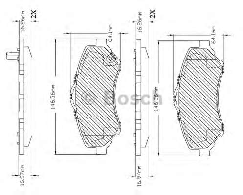 Комплект тормозных колодок, дисковый тормоз