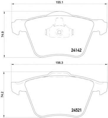 Гальмівні колодки дискові перед. Ford Galaxy 06-, Mondeo 07-,Volvo S80,V70