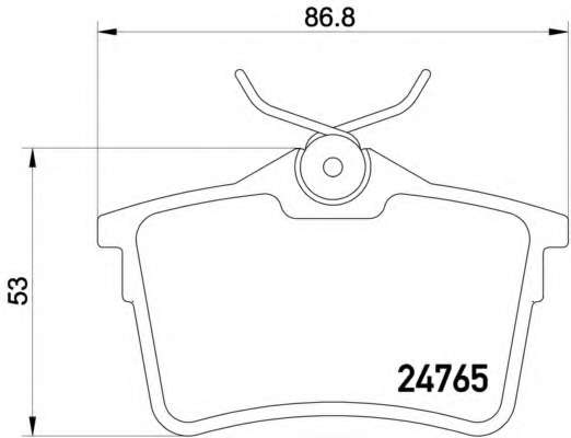 Гальмівні колодки дискові зад. Citroen Berlingo/Peugeot Partner 1.6, 1.6 HDi 75, 90, 110 04/08-