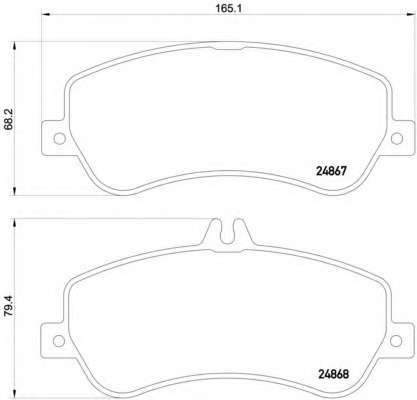 Гальмівні колодки перед. DB GLK-Klasse (X204) GLK 320 CDI 4-Matic 08-