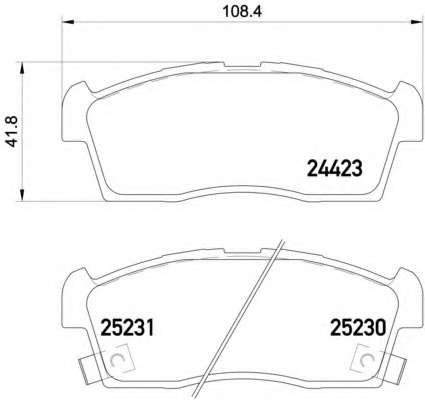 Комплект тормозных колодок, дисковый тормоз