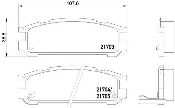 Комплект тормозных колодок, дисковый тормоз